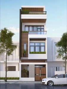 Nhà phố 3 tầng phong cách hiện đại thiết kế đẹp