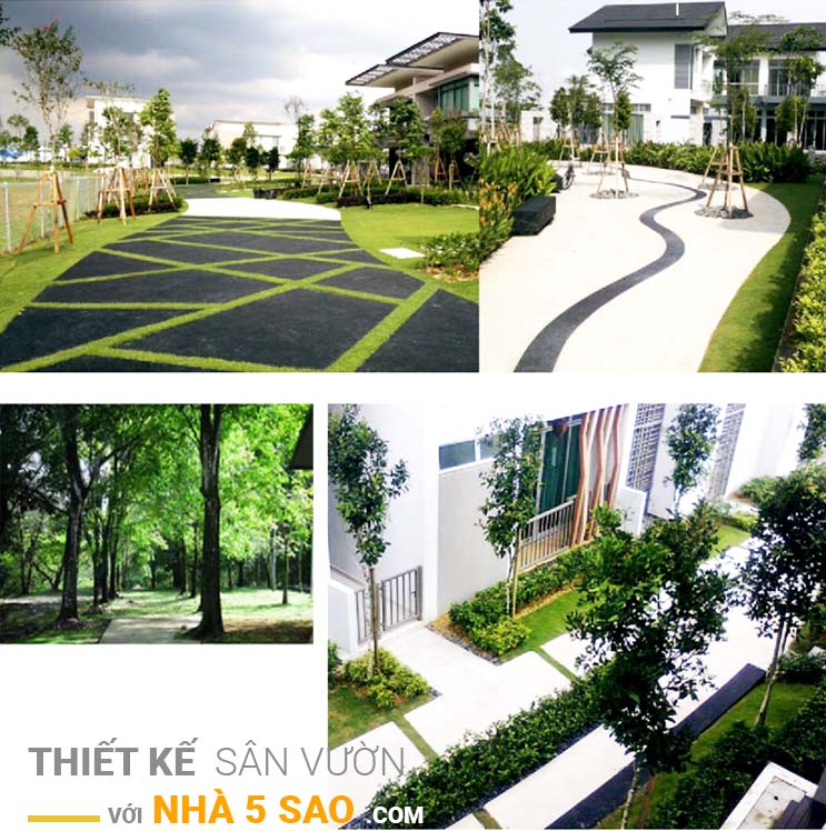 Sân vườn biệt thự thiết kế sáng tạo đẹp mắt